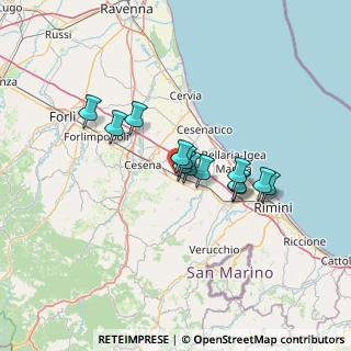 Mappa Via della Rotaia, 47035 Gambettola FC, Italia (9.99923)