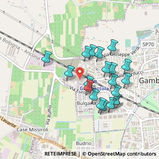 Mappa Via della Rotaia, 47035 Gambettola FC, Italia (0.445)