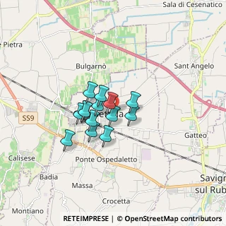 Mappa Via Grazia Deledda, 47035 Gambettola FC, Italia (1.09071)
