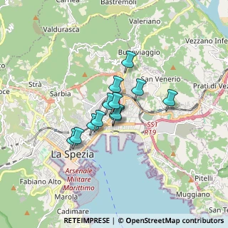 Mappa Viale Italia, 19100 La Spezia SP, Italia (1.09417)