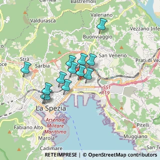 Mappa Viale Italia, 19100 La Spezia SP, Italia (1.42231)