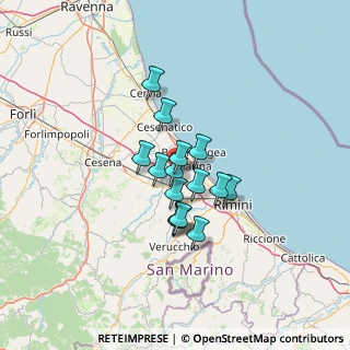 Mappa Via Bellaria Nuova, 47030 San Mauro Pascoli FC, Italia (8.874)