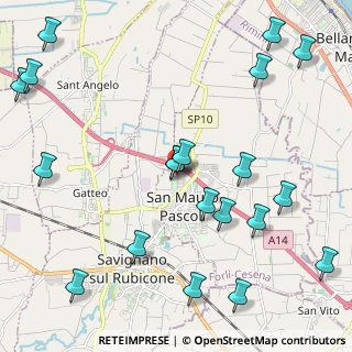 Mappa Via A. da Barignano, 47030 San Mauro Pascoli FC, Italia (2.7935)