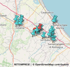 Mappa Via Loreto, 47035 Gambettola FC, Italia (6.1145)