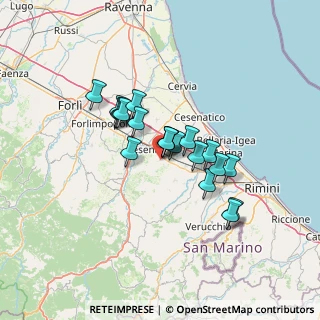 Mappa Via Casalecchio, 47521 Lizzano FC, Italia (10.106)