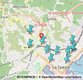 Mappa Via Giovanni Pierluigi da Palestrina, 19122 La Spezia SP, Italia (1.09091)