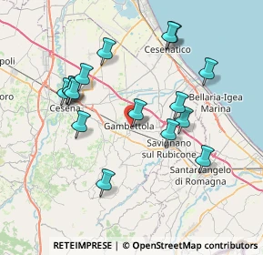 Mappa Via Ippolito Nievo, 47035 Gambettola FC, Italia (7.57813)