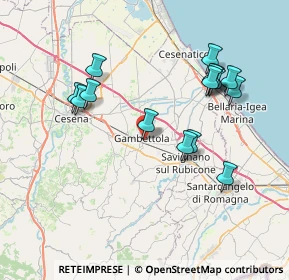 Mappa Via Ippolito Nievo, 47035 Gambettola FC, Italia (7.73867)