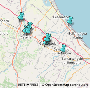 Mappa Via Vincenzo Bellini, 47035 Gambettola FC, Italia (6.16462)