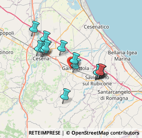 Mappa Via Vincenzo Bellini, 47035 Gambettola FC, Italia (6.206)