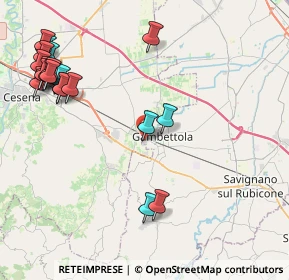 Mappa Via Vincenzo Bellini, 47035 Gambettola FC, Italia (5.3745)