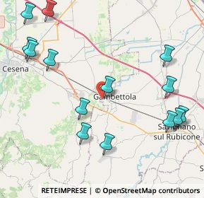 Mappa Via Vincenzo Bellini, 47035 Gambettola FC, Italia (5.205)