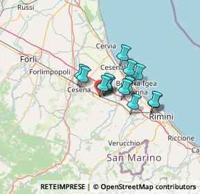 Mappa Via Vincenzo Bellini, 47035 Gambettola FC, Italia (7.94643)