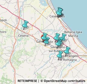 Mappa Via Bruno Buozzi, 47035 Gambettola FC, Italia (6.81917)