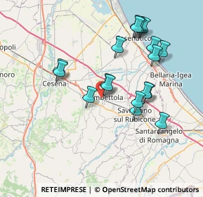 Mappa Via Bruno Buozzi, 47035 Gambettola FC, Italia (7.40722)