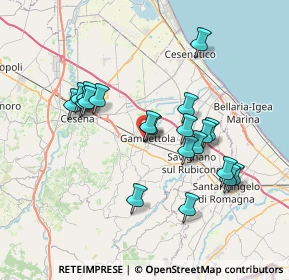 Mappa Via Bruno Buozzi, 47035 Gambettola FC, Italia (6.92)