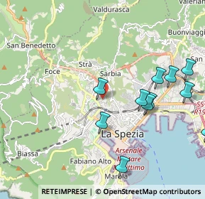 Mappa Via Monteverdi Claudio, 19122 La Spezia SP, Italia (2.27182)