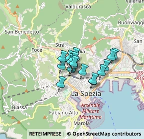 Mappa Via Monteverdi Claudio, 19122 La Spezia SP, Italia (0.90611)