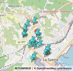 Mappa Via Monteverdi Claudio, 19122 La Spezia SP, Italia (0.8325)