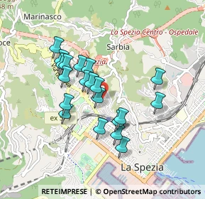 Mappa Via Monteverdi Claudio, 19122 La Spezia SP, Italia (0.7615)