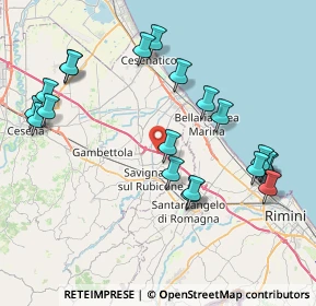Mappa A14, 47039 Savignano sul Rubicone FC, Italia (9.0405)