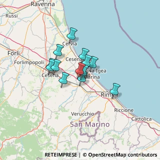 Mappa A14, 47039 Savignano sul Rubicone FC, Italia (9.01308)