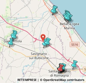 Mappa A14, 47039 Savignano sul Rubicone FC, Italia (5.618)