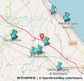 Mappa A14, 47039 Savignano sul Rubicone FC, Italia (4.57)