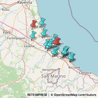 Mappa Via S. Cavina, 47030 San Mauro Pascoli FC, Italia (9.59944)