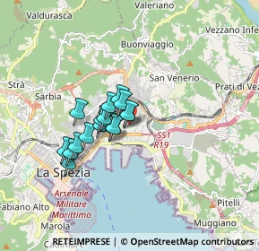 Mappa Via Carlo Alberto Federici, 19126 La Spezia SP, Italia (1.20375)