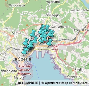 Mappa Via Carlo Alberto Federici, 19126 La Spezia SP, Italia (1.016)