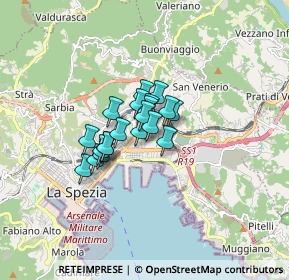 Mappa Via Osvaldo Prosperi, 19126 La Spezia SP, Italia (0.945)