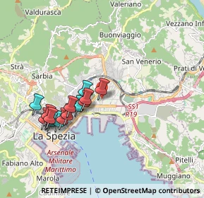 Mappa Via Osvaldo Prosperi, 19126 La Spezia SP, Italia (1.796)