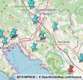 Mappa Via Luigi Valentini, 19021 Arcola SP, Italia (5.93467)