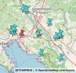 Mappa Via Luigi Valentini, 19021 Arcola SP, Italia (4.57857)