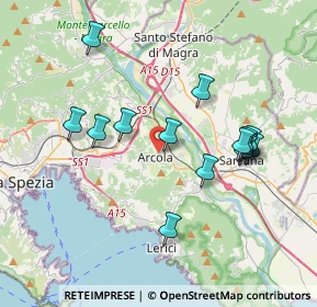 Mappa Via Luigi Valentini, 19021 Arcola SP, Italia (3.68357)