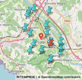 Mappa Via Luigi Valentini, 19021 Arcola SP, Italia (1.7405)