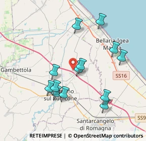 Mappa Via Dell'Indipendenza, 47030 San Mauro Pascoli FC, Italia (3.73538)