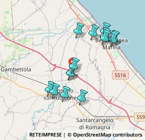 Mappa Via Dell'Indipendenza, 47030 San Mauro Pascoli FC, Italia (3.50214)