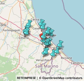 Mappa Via Dell'Indipendenza, 47030 San Mauro Pascoli FC, Italia (9.6405)