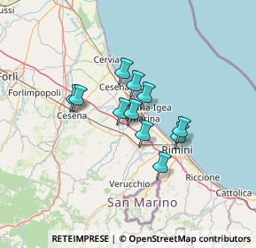Mappa Via Dell'Indipendenza, 47030 San Mauro Pascoli FC, Italia (9.21545)