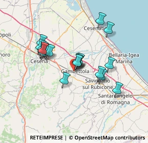 Mappa Vicolo Bruno Buozzi, 47035 Gambettola FC, Italia (6.2145)