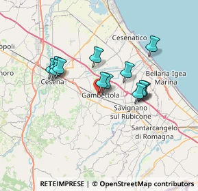 Mappa Vicolo Bruno Buozzi, 47035 Gambettola FC, Italia (5.87077)