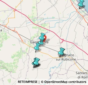 Mappa Via Soprarigossa, 47035 Gambettola FC, Italia (4.49833)