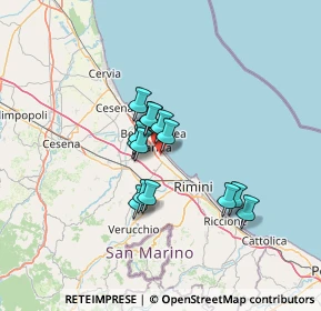 Mappa Via Partinico, 47814 Bellaria-Igea Marina RN, Italia (9.48)