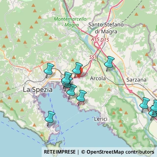 Mappa Via delle Pianazze, 19100 La Spezia SP, Italia (4.73077)