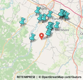 Mappa Strada San Lorenzo Fiordinano, 47014 Meldola FC, Italia (7.22333)