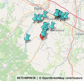 Mappa Strada Meldola - S. Colombano, 47014 Meldola FC, Italia (6.57412)