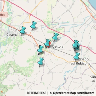 Mappa Via Giordano Umberto, 47035 Gambettola FC, Italia (3.7275)