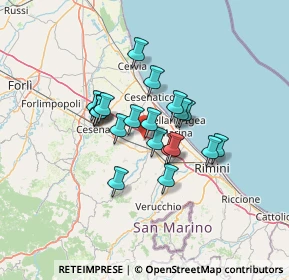 Mappa Via delle Rose, 47043 Gatteo FC, Italia (9.621)